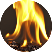 Wood Pellets Burning - LacWood Premium Wood Pellets